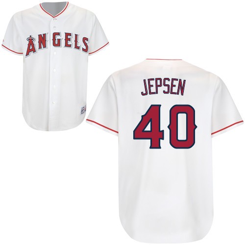 Brand Los Angeles Angels 40 Kevin Jepsen White Cool Base MLB Jersey Baseball MLB Jerseys